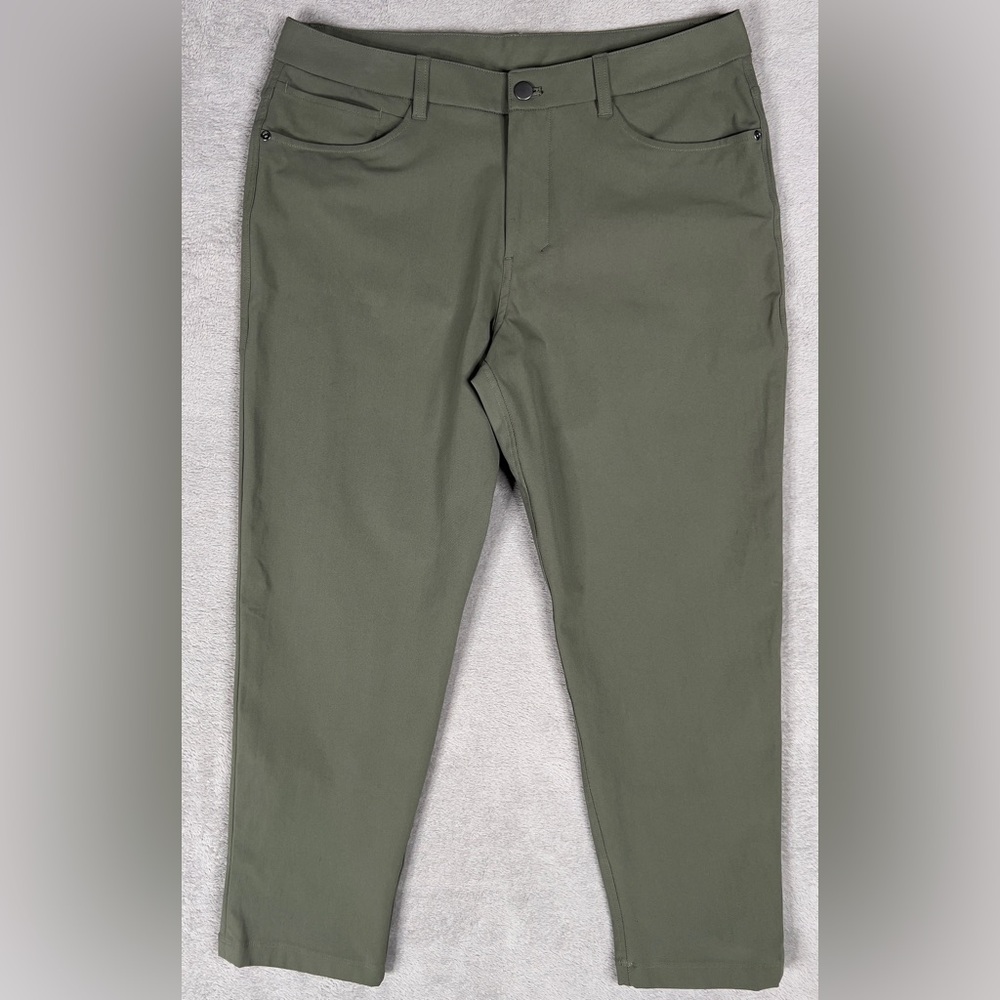 Lululemon ABC Classic Fit 5 Pocket Warpstreme Pants Mens 32x26 Sage Green M5AQGS